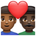 WhatsApp里的情侣: 男人男人中等-深肤色较深肤色emoji表情