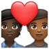 WhatsApp里的情侣: 成人成人较深肤色中等-深肤色emoji表情