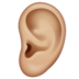 WhatsApp里的耳朵：中等浅肤色emoji表情