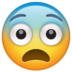 WhatsApp里的恐惧的脸emoji表情
