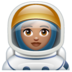 WhatsApp里的女宇航员:中等肤色emoji表情