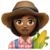 WhatsApp里的女农夫：中黑肤色emoji表情