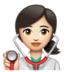 WhatsApp里的女保健员：浅肤色emoji表情
