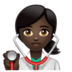 WhatsApp里的女保健员:深色肤色emoji表情