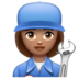 WhatsApp里的女机械工：中等肤色emoji表情