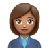 WhatsApp里的女上班族:中等肤色emoji表情