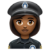 WhatsApp里的女警官:中黑肤色emoji表情