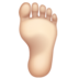 WhatsApp里的脚：浅肤色emoji表情