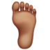 WhatsApp里的脚:中等肤色emoji表情