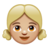WhatsApp里的女孩:中等浅肤色emoji表情