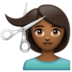 WhatsApp里的理发师：中等深色肤色emoji表情