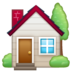WhatsApp里的带花园的房子emoji表情