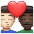 WhatsApp里的亲吻: 男人男人较浅肤色较深肤色emoji表情