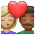 WhatsApp里的亲吻: 女人男人中等-浅肤色中等-深肤色emoji表情