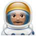 WhatsApp里的宇航员:中等肤色emoji表情