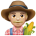 WhatsApp里的男农民:中浅肤色emoji表情