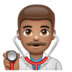 WhatsApp里的男保健员：中等肤色emoji表情