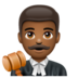 WhatsApp里的男法官：中黑肤色emoji表情