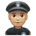 WhatsApp里的男警官:中浅肤色emoji表情