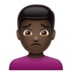 WhatsApp里的男人皱眉:深色肤色emoji表情