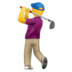 WhatsApp里的男子高尔夫emoji表情