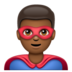 WhatsApp里的男超人:中黑肤色emoji表情