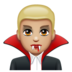WhatsApp里的男吸血鬼：中等浅肤色emoji表情