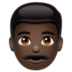 WhatsApp里的男士:深色肤色emoji表情