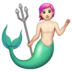 WhatsApp里的人鱼：浅肤色emoji表情