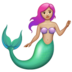 WhatsApp里的美人鱼：中浅肤色emoji表情