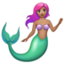WhatsApp里的美人鱼：中等肤色emoji表情