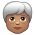 WhatsApp里的老年人:中等肤色emoji表情