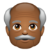 WhatsApp里的老人:中黑肤色emoji表情