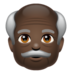 WhatsApp里的老人：深色肤色emoji表情