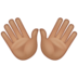 WhatsApp里的双手张开:中等肤色emoji表情
