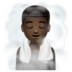 WhatsApp里的潮湿房间的人：深色肤色emoji表情