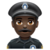 WhatsApp里的警官：深色肤色emoji表情