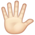 WhatsApp里的手指张开的手:浅肤色emoji表情