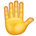 WhatsApp里的举起的手emoji表情