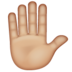 WhatsApp里的举手：中等浅肤色emoji表情