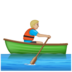 WhatsApp里的划船人:中等浅肤色emoji表情