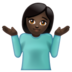 WhatsApp里的耸肩:深色肤色emoji表情