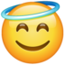 WhatsApp里的带光环的笑脸emoji表情