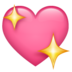 WhatsApp里的闪闪发光的心emoji表情