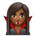 WhatsApp里的吸血鬼：中黑肤色emoji表情