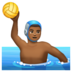 WhatsApp里的玩水球的人:中等深色肤色emoji表情