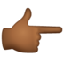 WhatsApp里的指向右边的手：中深色肤色emoji表情