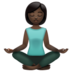 WhatsApp里的打坐的女人：深色肤色emoji表情