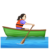WhatsApp里的女子划艇：浅肤色emoji表情