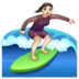 WhatsApp里的女子冲浪:浅肤色emoji表情